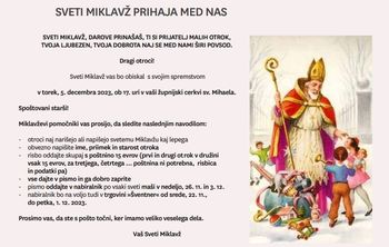 SVETI MIKLAVŽ PRIHAJA MED NAS