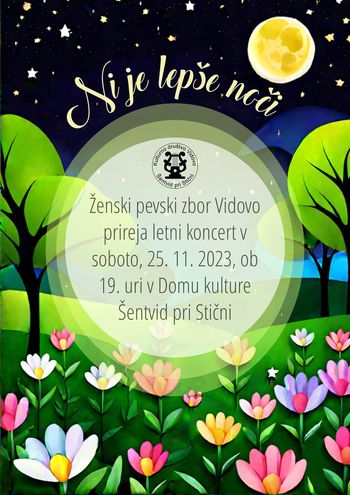 Letni koncert z naslovom "Ni je lepše noči" - ODPOVEDAN 
