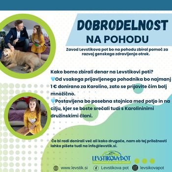 Zavod Levstikova pot prosi pohodnike: Rešimo življenje Karolini