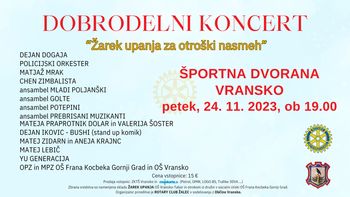 DOBRODELNI KONCERT "ŽAREK UPANJA ZA OTROŠKI NASMEH"