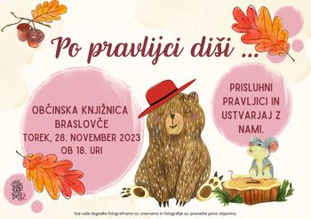 Pravljična ura s Tino v Občinski knjižnici Braslovče