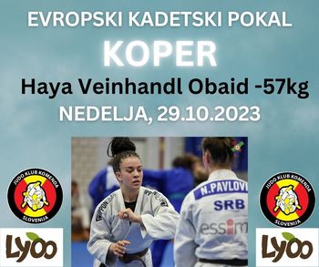 Judoistka Haya Veinhandl Obaid nastopila na evropskem kadetskem pokalu v Kopru