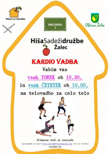 TELOVADBA ZA ODRASLE (kardio, oblikovanje telesa...)