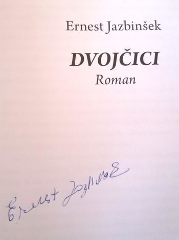 Predstavitev romana Dvojčici