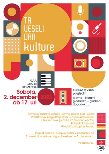 Ta veseli dan kulture na gradu Komenda v pesmi, besedi in likovnih delih