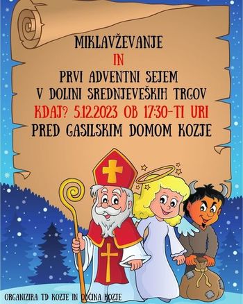 Miklavževanje in prvi adventni sejem v dolini srednjeveških trgov