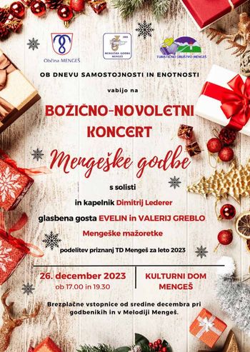 Božično-novoletni koncert Mengeške godbe z gosti vabi