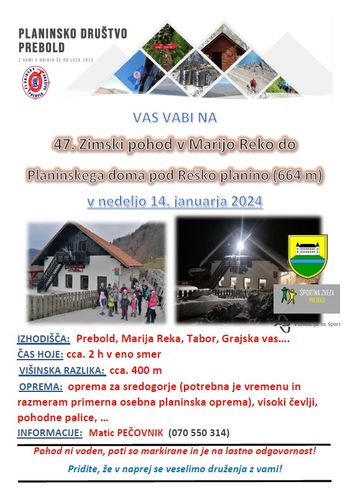 47. Zimski pohod v Marijo Reko