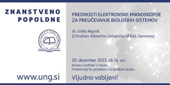 Vabilo na predavanje Prednosti elektronske mikroskopije za preučevanje bioloških sistemov