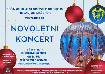 Novoletni koncert Občinskega pihalnega orkestra Trebnje in Trebanjskih mažoret