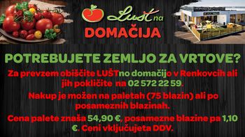 Potrebujete zemljo za vrtove?
