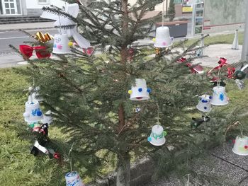 Otroci iz vrtcev občine Trebnje okrasili smrekice v mestnem parku