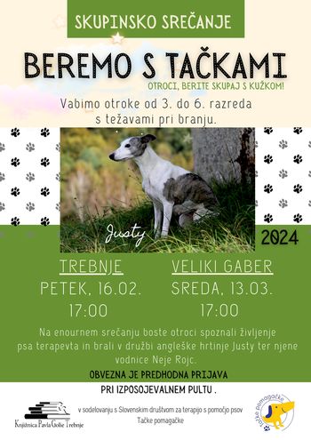 Beremo s tačkami v skupini v knjižnici Veliki Gaber 