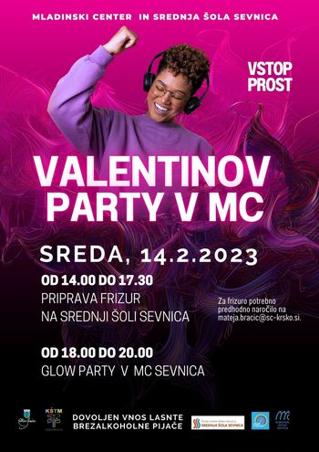 Valentinov glow party v MC Sevnica