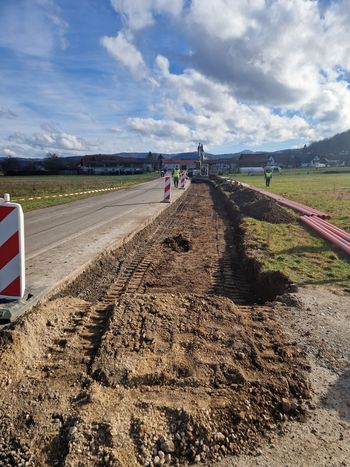 Gradnja pločnika na Govekarjevi cesti