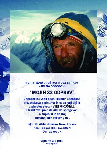 VIKI GROŠELJ:  MOJIH 33 ODPRAV 