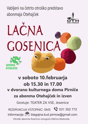 Abonma Otehajček in IZVEN: LAČNA GOSENICA