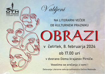 Literarni večer ob kulturnem prazniku: OBRAZI