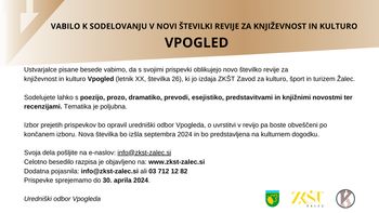VPOGLED - vabilo k sodelovanju v novi številki revije