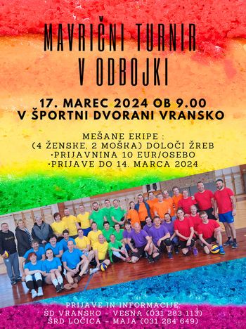 MAVRIČNI TURNIR V ODBOJKI
