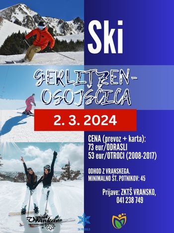 ENODNEVNI SMUČARSKI IZLET NA GERLITZEN/OSOJŠČICA ENODNEVNI SMUČARSKI IZLET NA GERLITZEN/OSOJŠČICA