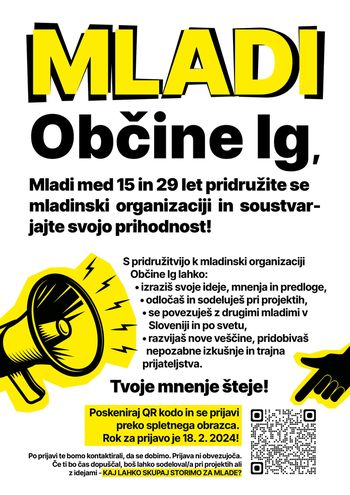 Mladi občine Ig, pridružite se mladinski organizaciji in soustvarjajte svojo prihodnost!