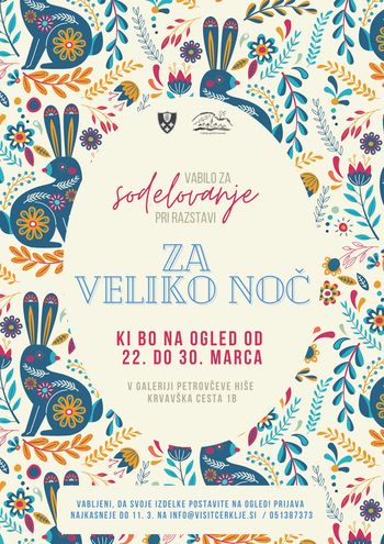 Vabilo za sodelovanje pri razstavi za Veliko noč!
