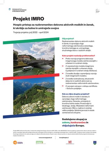 Projekt IMRO: razbremenitev delovno aktivnih moških in žensk, ki skrbijo za bolne in umirajoče svojce