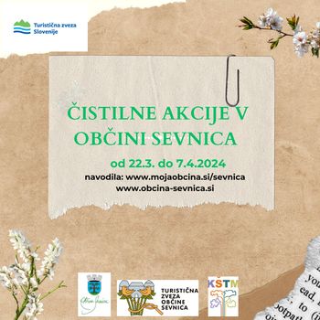 Napovedujemo in vabimo na spomladanske čistilne akcije v občini Sevnica