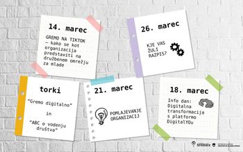 Napovednik delavnic in usposabljanj: marec 2024