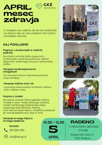April mesec zdravja - CKZ Gornja Radgona
