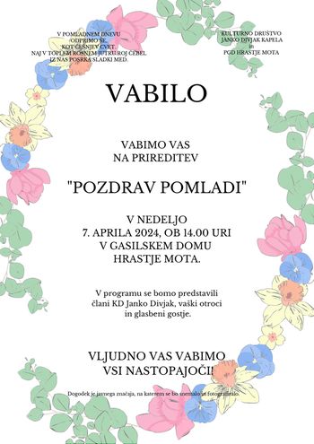 POZDRAV POMLADI 