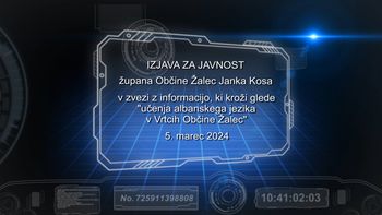 Izjava za javnost župana Občine Žalec Janka Kos
