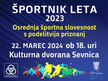 ŠPORTNIK LETA 2023 v Sevnici, povabilo