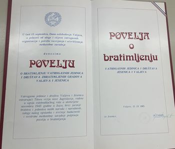Obisk v pobrateni občini Valjevo v Srbiji