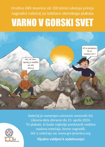 Natečaj "Varno v gorski svet" za otroke – za čim manj nesreč v gorah