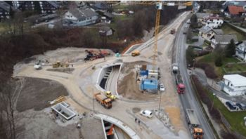 Sprememba v terminskem načrtu gradbenih del na krožnem križišču Betin na Bledu