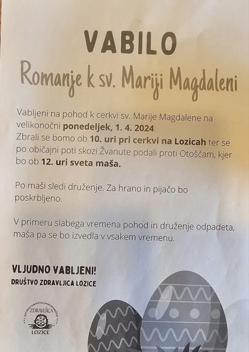 Romanje k sv. Mariji Magdaleni