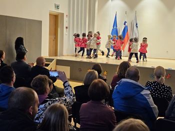 Drobižki prvi nastopili v obnovljenem Kulturnem domu na Hrušici