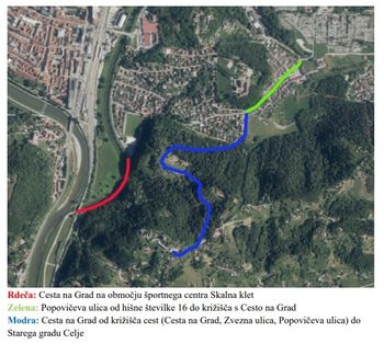 Evropska sredstva za varnejšo cesto na Celjski grad, šolsko pot na Skalni kleti in Popovičevo ulico 