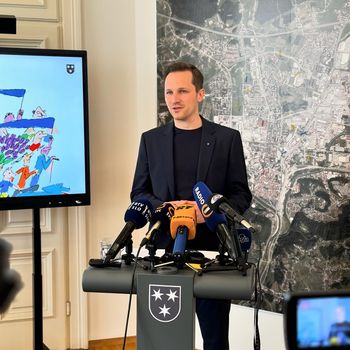 Župan z novinarji o prazniku in številnih projektih Mestne občine Celje