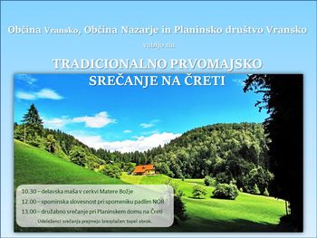 TRADICIONALNO PRVOMAJSKO SREČANJE NA ČRETI