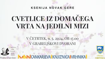 Cvetlice iz domačega vrta na jedilni mizi