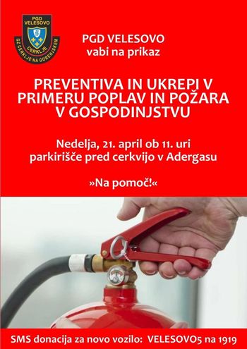 Prikaz preventive in ukrepov v primeru poplav in požara v gospodinjstvu