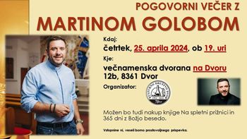 MARTIN GOLOB  - pogovorni večer