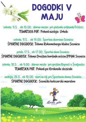Lisička giba – majsko dogajanje