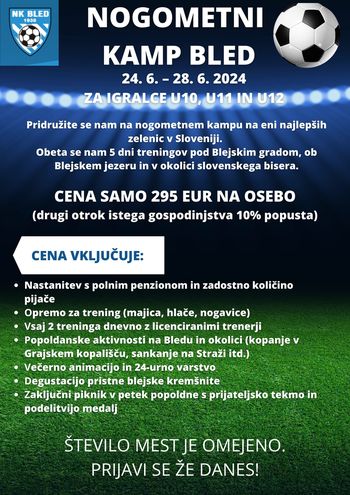Vabljeni na Nogometni kamp Bled