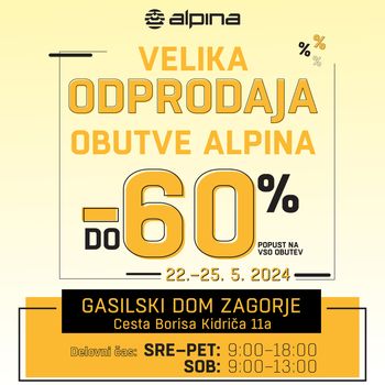 Odprodaja obutve ALPINA