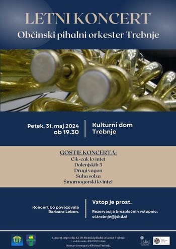 Letni koncert Občinskega pihalnega orkestra Trebnje