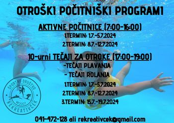 Otroški počitniški program ŠD Rekreativček 
